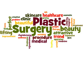 Fototapeta premium Plastic surgery, word cloud concept 2