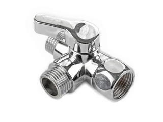 Water valve isolated on white