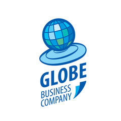 Earth  logo template. Globe sign