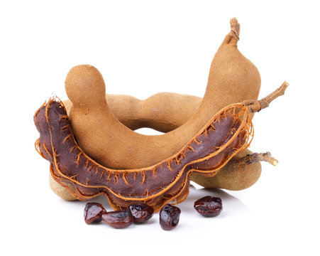 Tamarind on white background