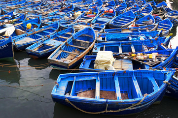 Fototapeta na wymiar Fishing boats in Essaouira, Morocco, Africa