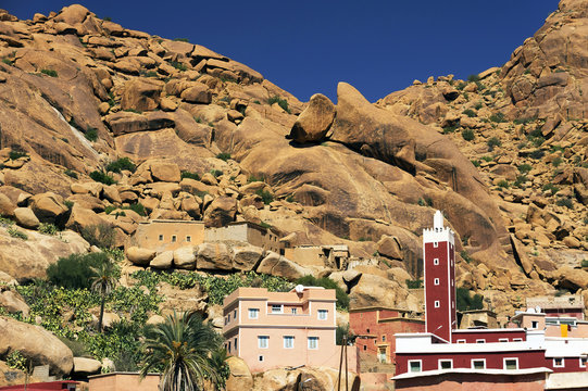 Tafraoute in the Anti-Atlas mountains, Morocco, Africa