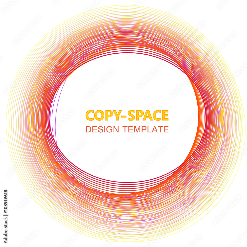Poster Abstract composition of different circles. Vector design templat