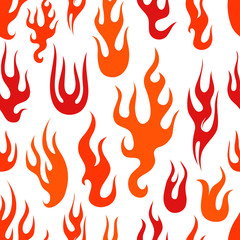 Different abstract flame silhouettes collection