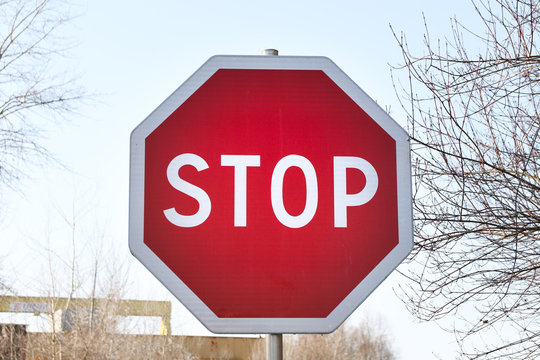 Stoppschild Zentriert