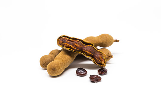 tamarinds on white background