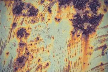 old brown painted steel plate with rust