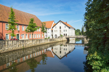 Fototapeta na wymiar Historische Emsmühle in Warendorf, Nordrhein-Westfalen