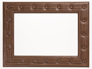 A blank picture frame on white background