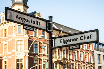 Obraz premium Schild 60 - Eigener Chef