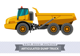 Articulated dump truck for earthwork operations