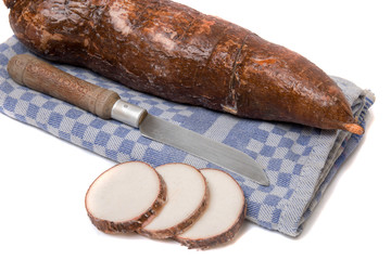 Cassava root isolated on a white background
