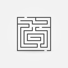 Maze thin line icon