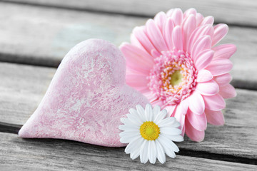 Heart and flowers - decoration