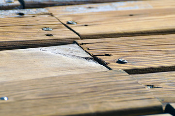 wooden board blurry in perspective