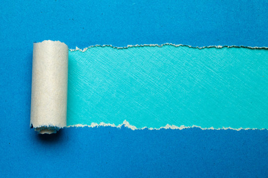 blue paper with cyan background