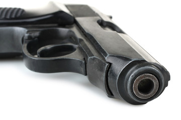 police pistol isolated on white background