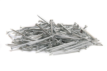 Pile of small and new shiny nails