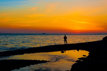 Fototapeta premium sunset sea