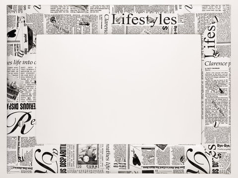 A blank picture frame on white background