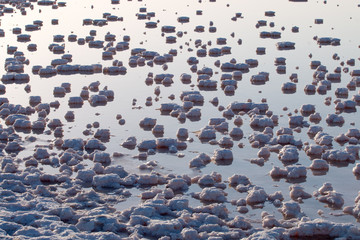 Saline evaporation ponds