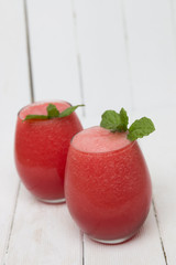 Fresh homemade watermelon juice