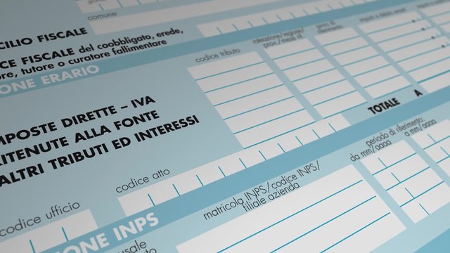 camera panning on a F24 italian tax form