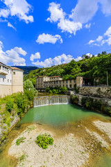 Fototapeta premium Rovereto, bridge and Adige River, Italy