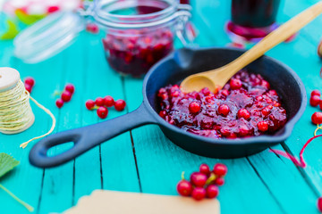 Currant - homemade red currant jam
