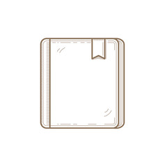 book line icon with bookmark. Vector illustration