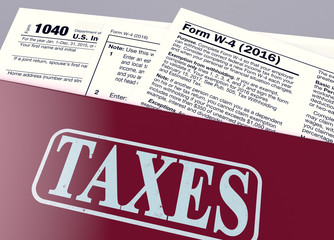 Fototapeta premium usa taxes concept
