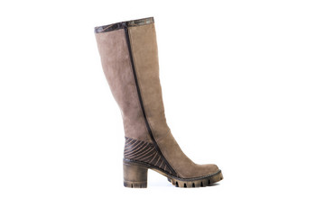 spring brown boots for women shoes on a white background, online shop