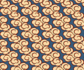 Chinese clouds seamless background