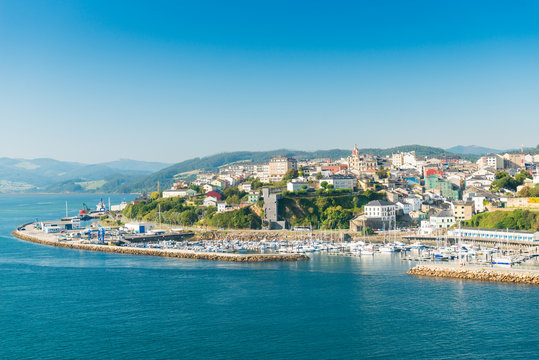 City view and yacht port of Ribadeo