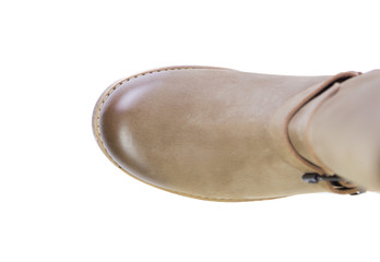 women's shoes top view, shoes on a white background