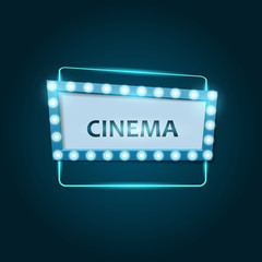 Fototapeta premium Vector bright retro banners with light effects