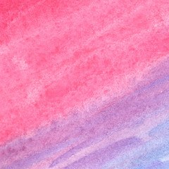 Watercolor blue pink lilac violet spot texture background