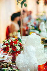 Stylish Wedding bouquet of different flowers