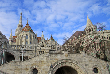 BUDAPEST, HUNGARY - FEBRUARY 22, 2012: Fishermens bastion at Buda Castle in Budapest, Hungary