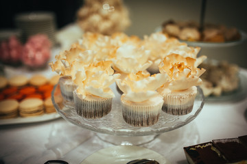 Delicious Wedding Cake and Candy Bar
