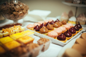 Delicious Wedding Cake and Candy Bar