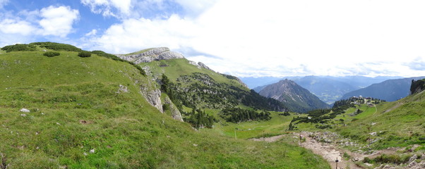 The view on the Rofan, Achensee, Tirol Austria