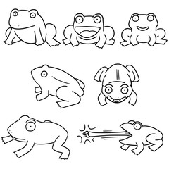 vector set of frog