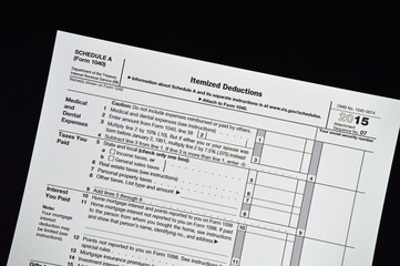 2015 US Tax return form Schedule A