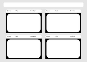 HDTV classical style 4 frame storyboard template