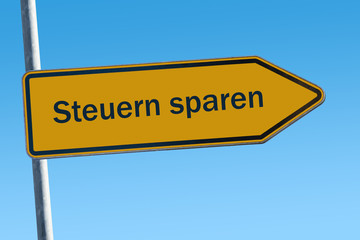 Schild 65 - Steuern sparen