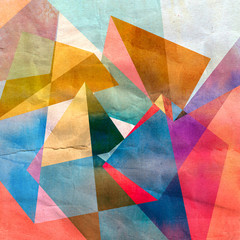 abstract watercolor geometric background - obrazy, fototapety, plakaty
