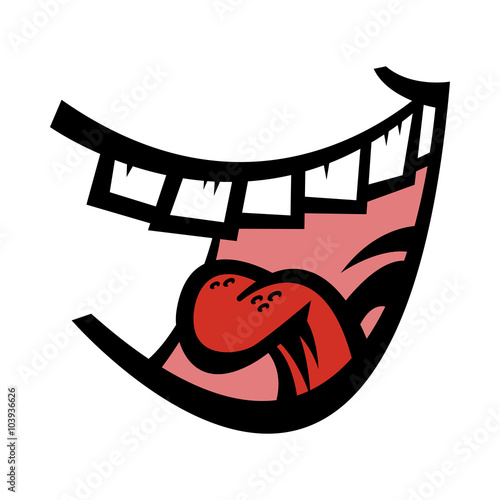 "Laughing Mouth Vector Icon" Stock image and royalty-free vector files