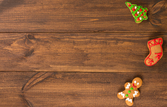 Christmas cookies. chip cookies on rustic wooden table. holiday cake. holiday biscuit. Biscuits. Stacked chocolate chip cookies on paper napkin.