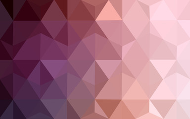 Pink polygonal design pattern, which consist of triangles and gradient in origami style.
